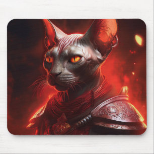 Sphinx Cat Warrior From Another Galaxy Mouse Pad