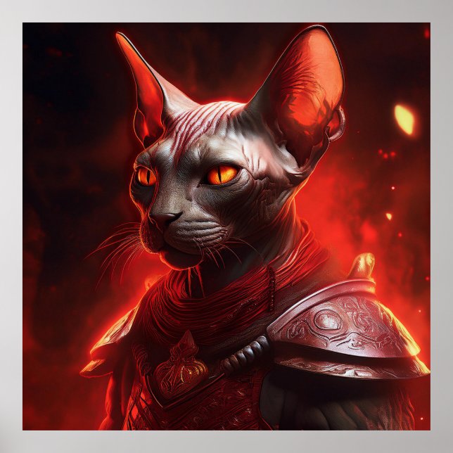 Sphinx Cat Warrior From Another Galaxy Poster (Front)