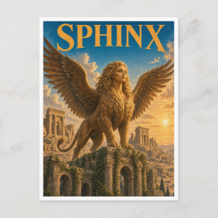 Sphinx, Gothic Fantasy Monster Postcard