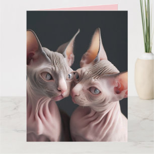 SPHINX HAIRLESS CAT BIG VALENTINE'S DAY CARD