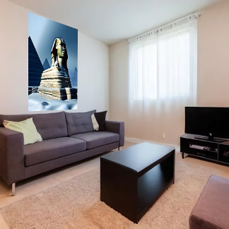 Sphinx in the snow | AI Art Poster