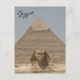 sphinx khafre egypt postcard