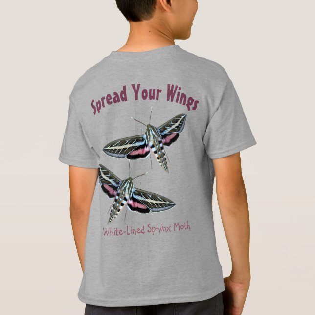 Sphinx Moth Insect Photo Back Template T-Shirt (Back)