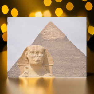 Sphinx Pyramids Antient Egypt Khufu Pharoah  Postcard