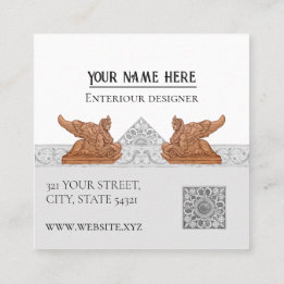 Sphinx Renaissance  baroque  Square Business Card