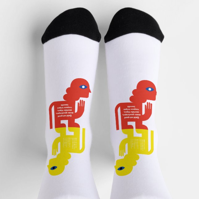 Sphinx Riddle Latin Figure Art Socks (Top)