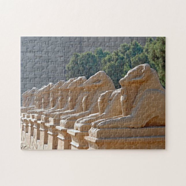 Sphinxes in Karnak Temple - Egypt Jigsaw Puzzle (Horizontal)