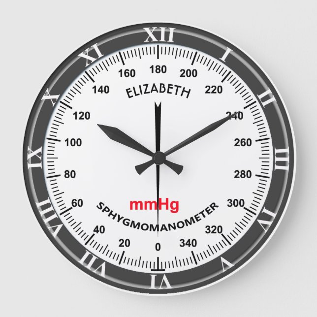 Sphygmomanometer Blood Pressure Monitor For Nurse Large Clock (Front)