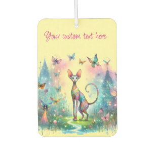 Sphynx and Butterflies Car Air Freshener