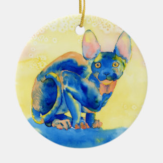 Sphynx Cat #1 Ceramic Tree Decoration