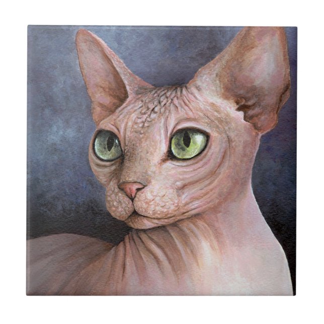 Sphynx Cat 578 Ceramic Tile (Front)