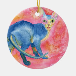 Sphynx Cat 7 Ceramic Tree Decoration