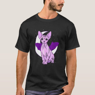 Sphynx Cat Bat Cute Pastel Goth Creepy Gothic Witc T-Shirt
