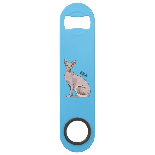 Sphynx cat cartoon illustration  (Front)