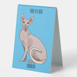 Sphynx cat cartoon illustration