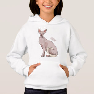 Sphynx cat cartoon illustration