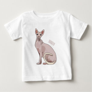 Sphynx cat cartoon illustration  baby T-Shirt