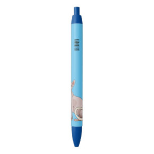 Sphynx cat cartoon illustration black ink pen