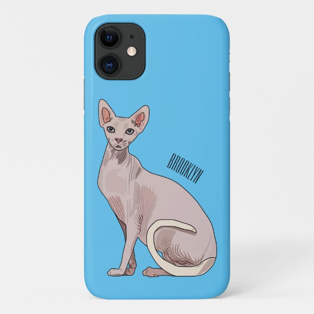 Sphynx cat cartoon illustration  Case-Mate iPhone case (Back)