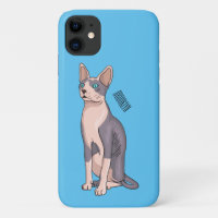 Sphynx cat cartoon illustration