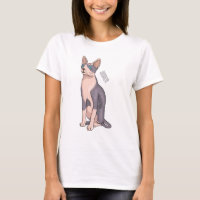 Sphynx cat cartoon illustration