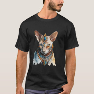 Sphynx Cat Cat Egyptian Cat Cat Watercolor T-Shirt