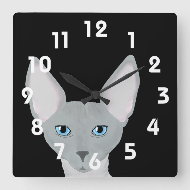 Sphynx Cat Clock (Front)
