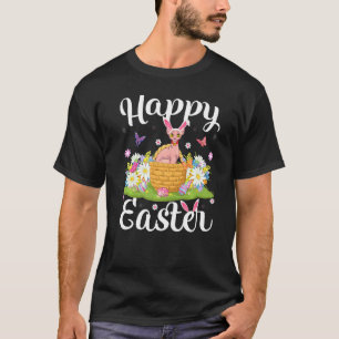 Sphynx Cat Easter Egg Hunt Floral Sphynx Cat Easte T-Shirt