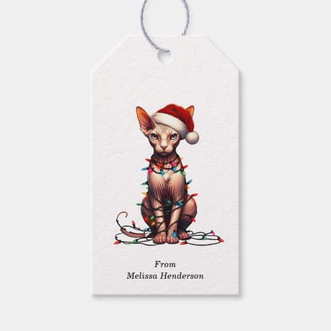 Sphynx Cat Gift Tags (Front)