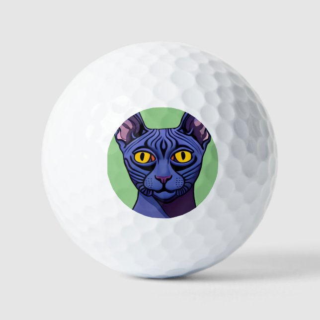Sphynx Cat Golf Balls (Front)