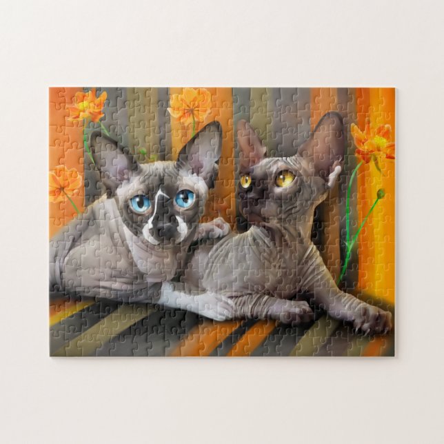 Sphynx cat jigsaw puzzle (Horizontal)