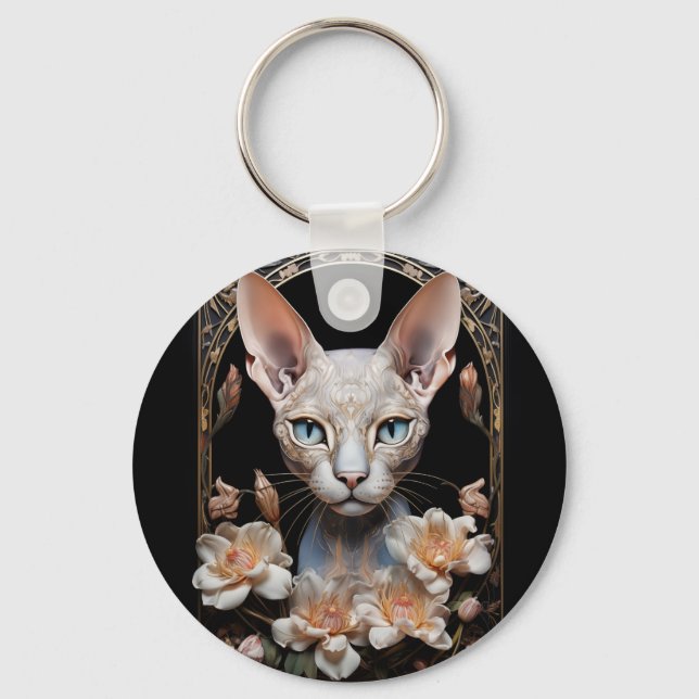 Sphynx cat key ring (Front)