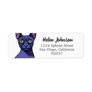 Sphynx Cat Label Return Address Label