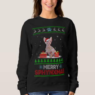Sphynx Cat Lover Christmas Ugly Xmas Sweater Sphyn