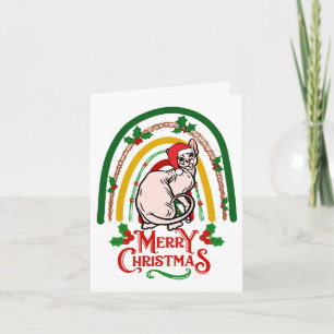 Sphynx Cat Merry Christmas Card