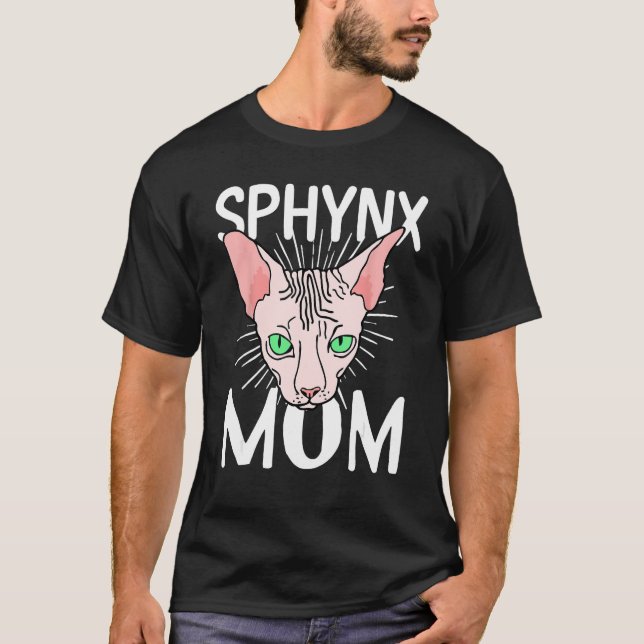 sphynx cat mom  Hairless Breed Sphynx Kitten T-Shirt (Front)