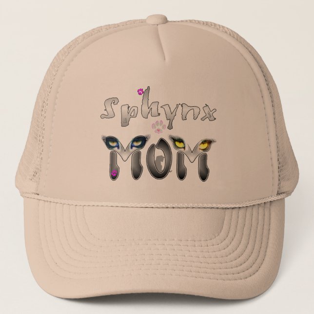 Sphynx Cat Mum Gifts Trucker Hat (Front)