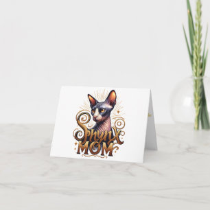  Sphynx Cat Mum Mother's Day Card