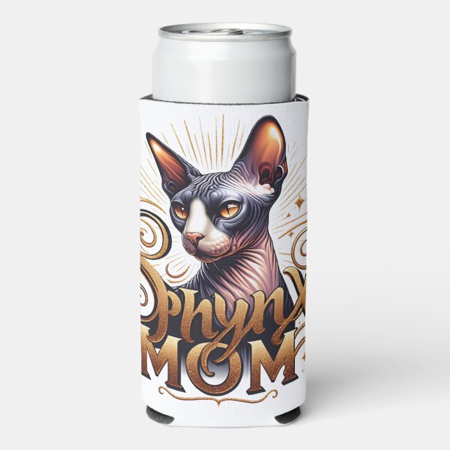 Sphynx Cat Mum Mother's Day Seltzer Can Cooler (Seltzer Back)