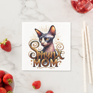 Sphynx Cat Mum Napkin