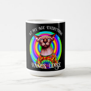 Sphynx Cat Over the Hill Birthday Coffee Mug