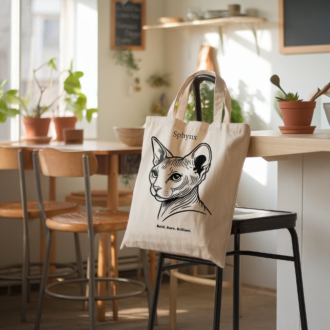 Sphynx Cat Portrait Tote Bag (Creator Uploaded)