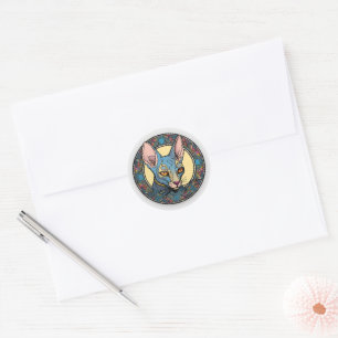 Sphynx Cat Round Sticker