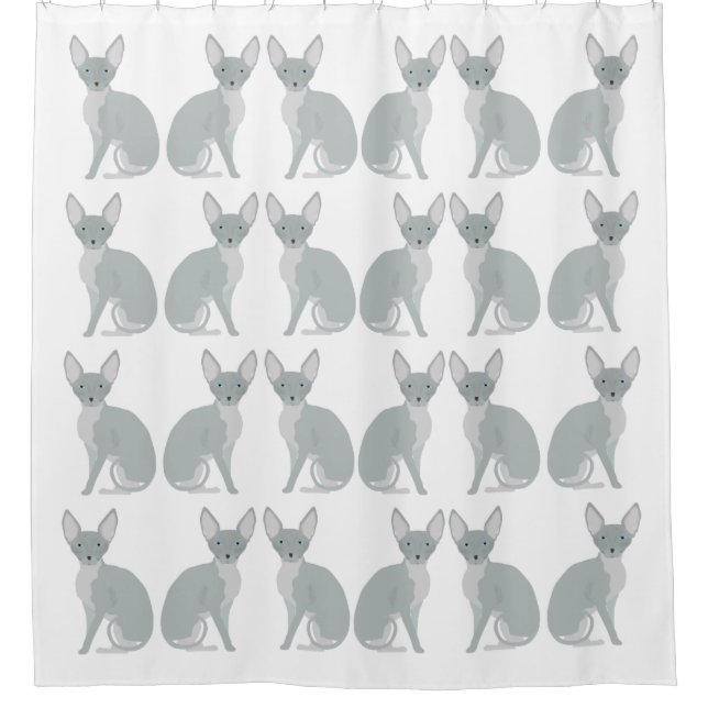 Sphynx Cat Shower Curtain (Front)