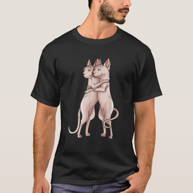 Sphynx Cat Sphinx Hairless Cat Lovers Owner T Shir T-Shirt (Front)
