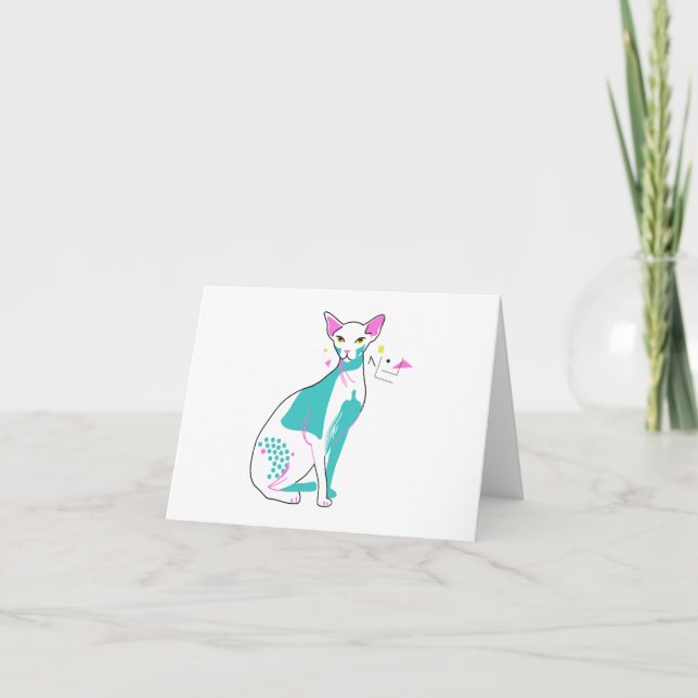 Sphynx Cat Thank You Card (Front)