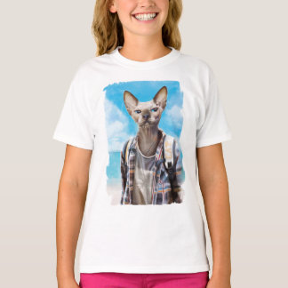 Sphynx cat. tourist. T-Shirt