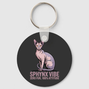 Sphynx Cat Vibe Under Sunlight Art Key Ring