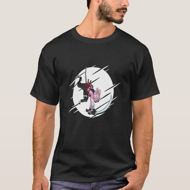 Sphynx Cat Warrior Samurai T-Shirt (Front)