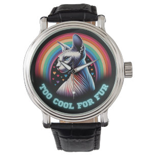 Sphynx Cat Watch Bald Hairless Kitten Too Cool 